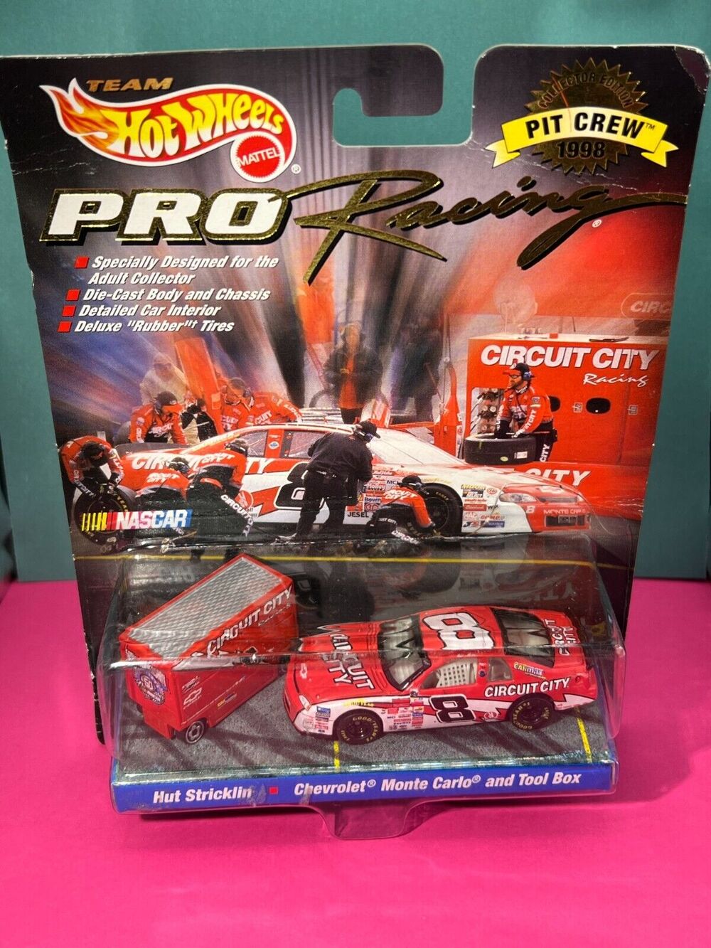 Hot Wheels 1998 Pro Racing Nascar/Chevy Monte Carlo Tool Box Circuit City 8 NIB